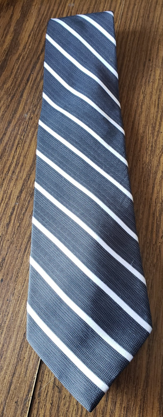 Beau Brummel Necktie Black Stripe Pattern Men's Silk Neck Tie Jacquard Fabric